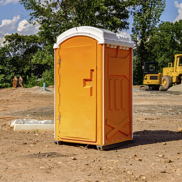 how often are the porta potties cleaned and serviced during a rental period in Menard